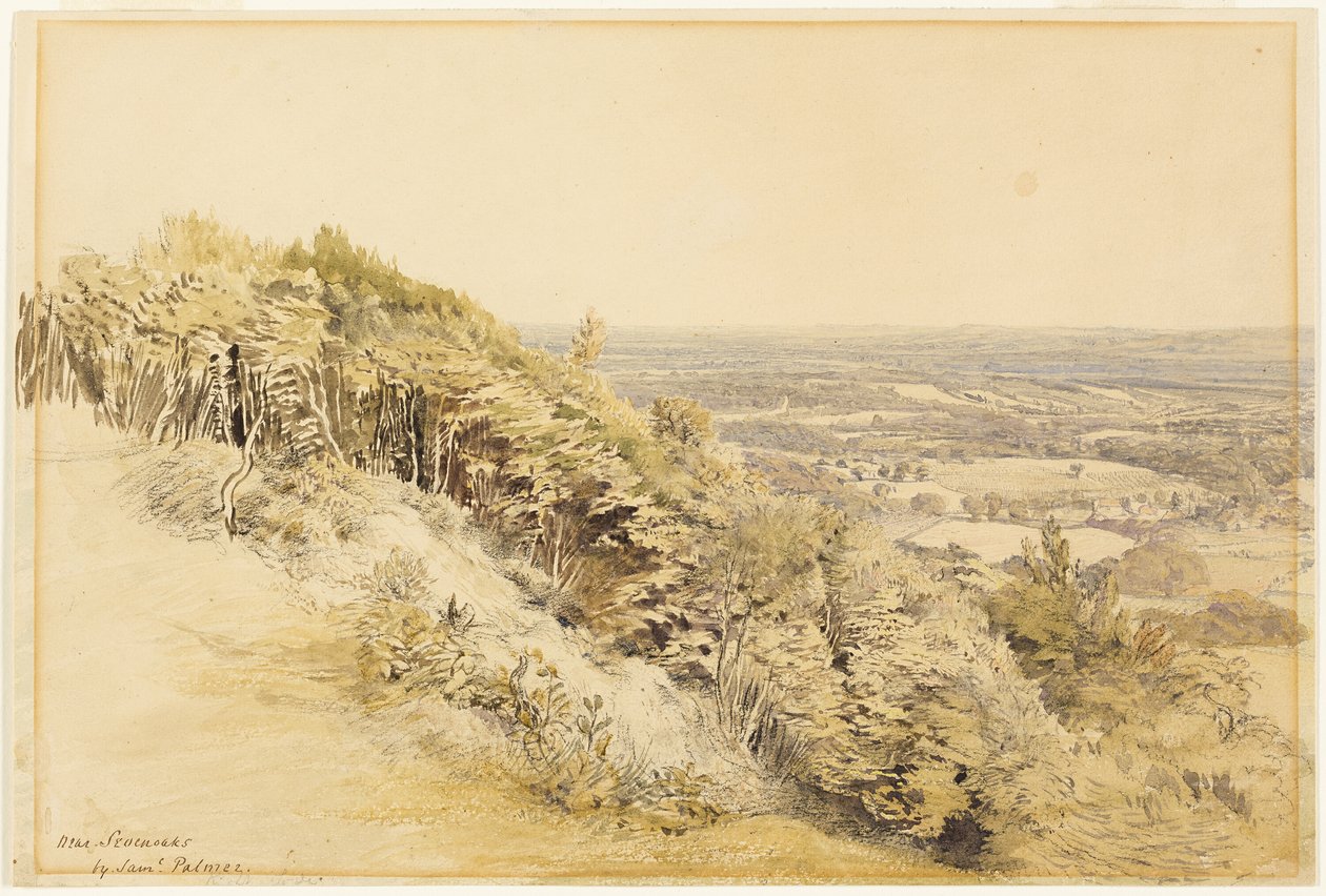 Näkymä Wilmots Hilliltä, Kent tekijältä Samuel Palmer