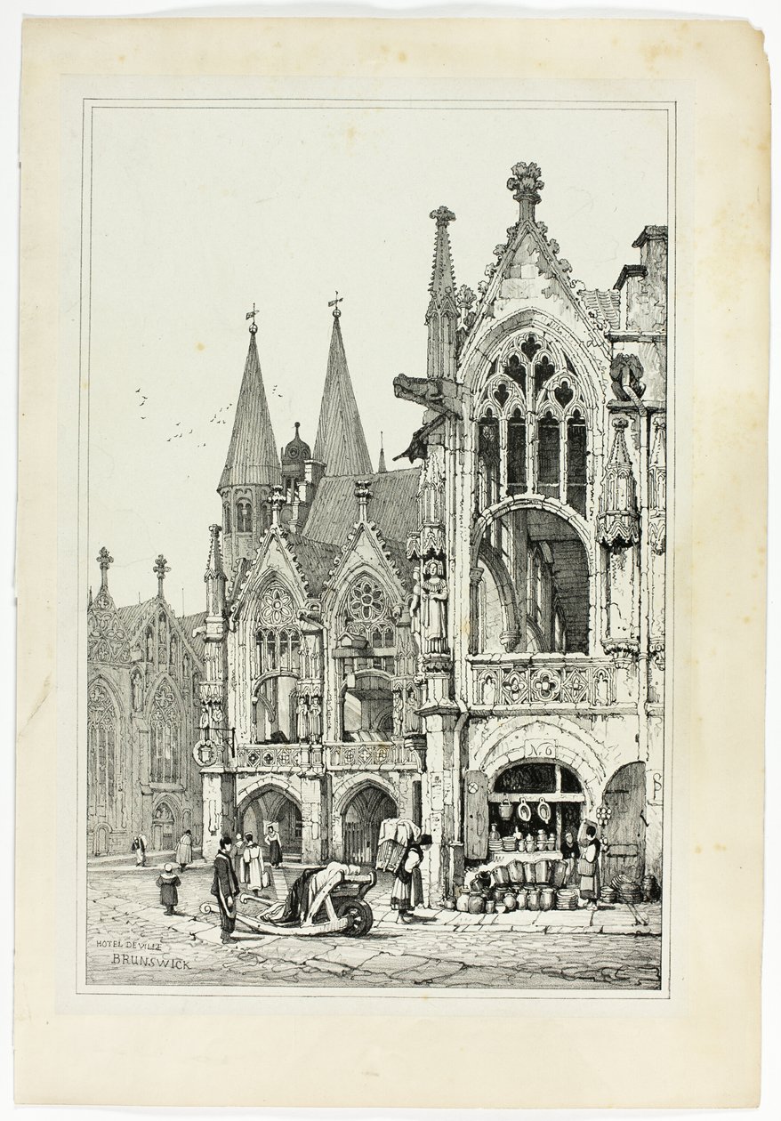 Hotel de Ville, Brunswick tekijältä Samuel Prout