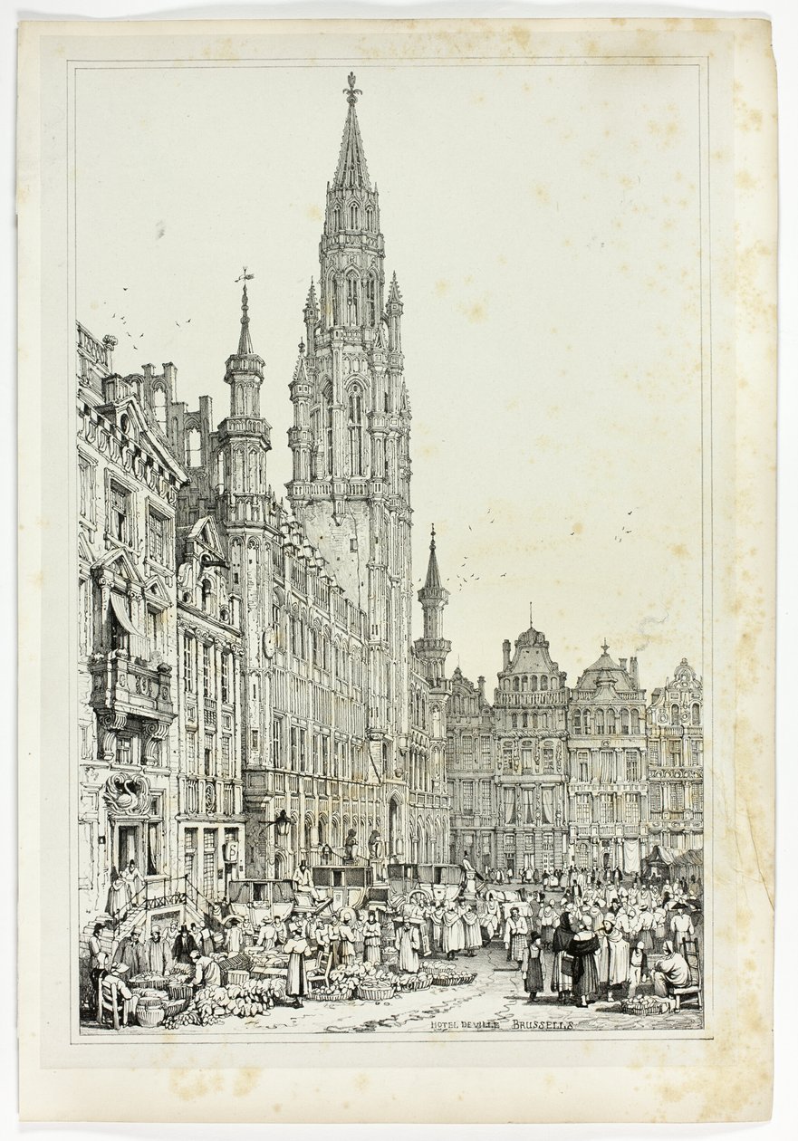 Hotel de Ville, Bryssel tekijältä Samuel Prout