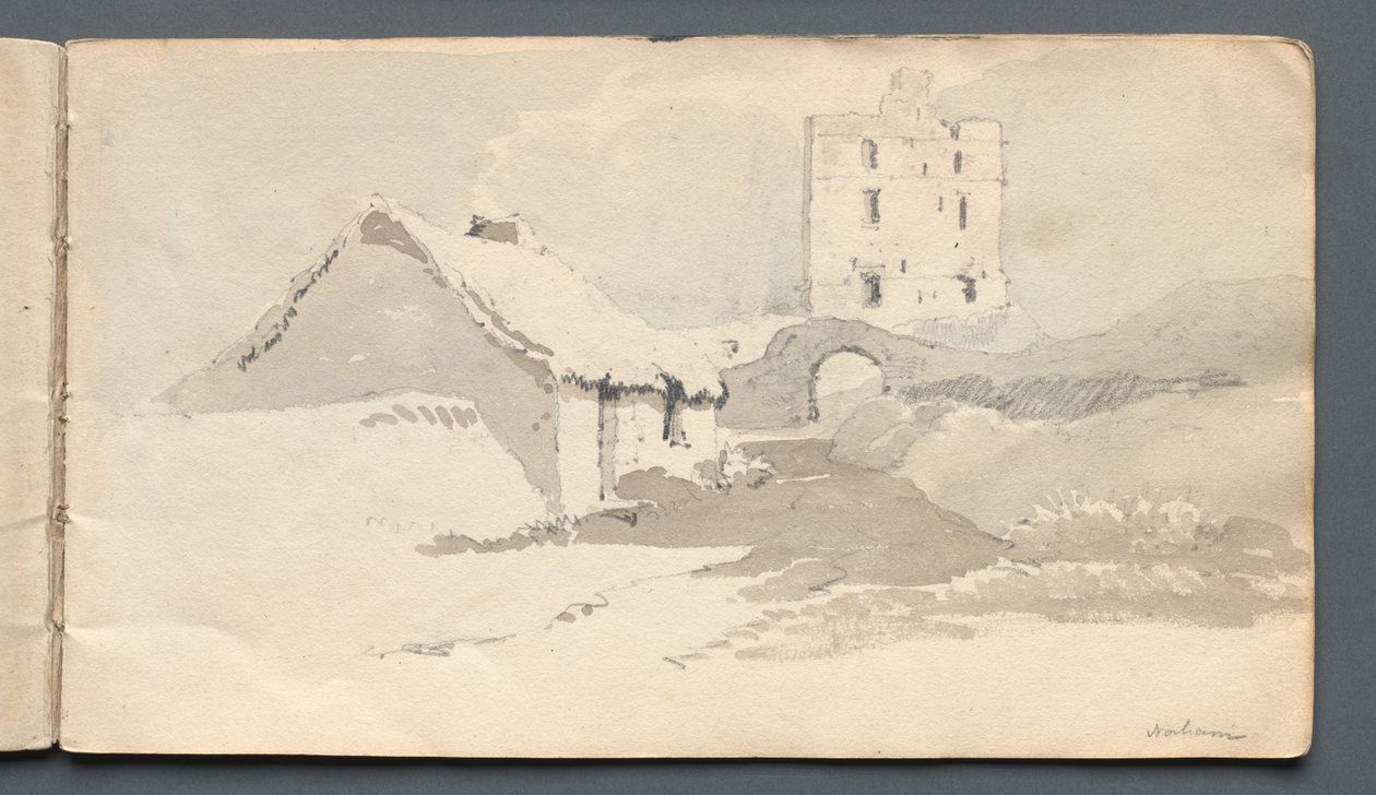 Luonnoskirja: Norham, 1814. tekijältä Samuel Prout