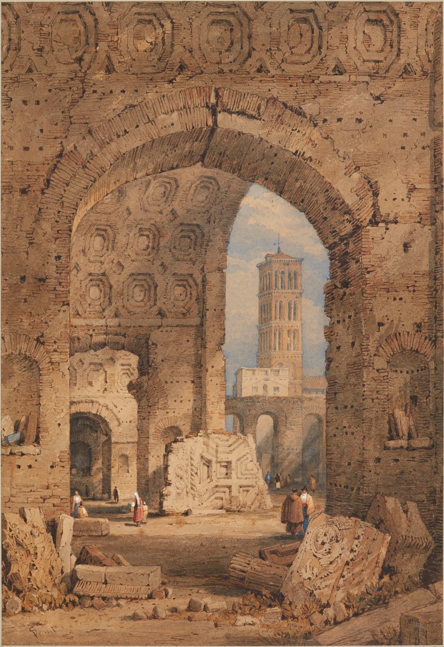 Rauhan temppeli, Forum Romanum tekijältä Samuel Prout