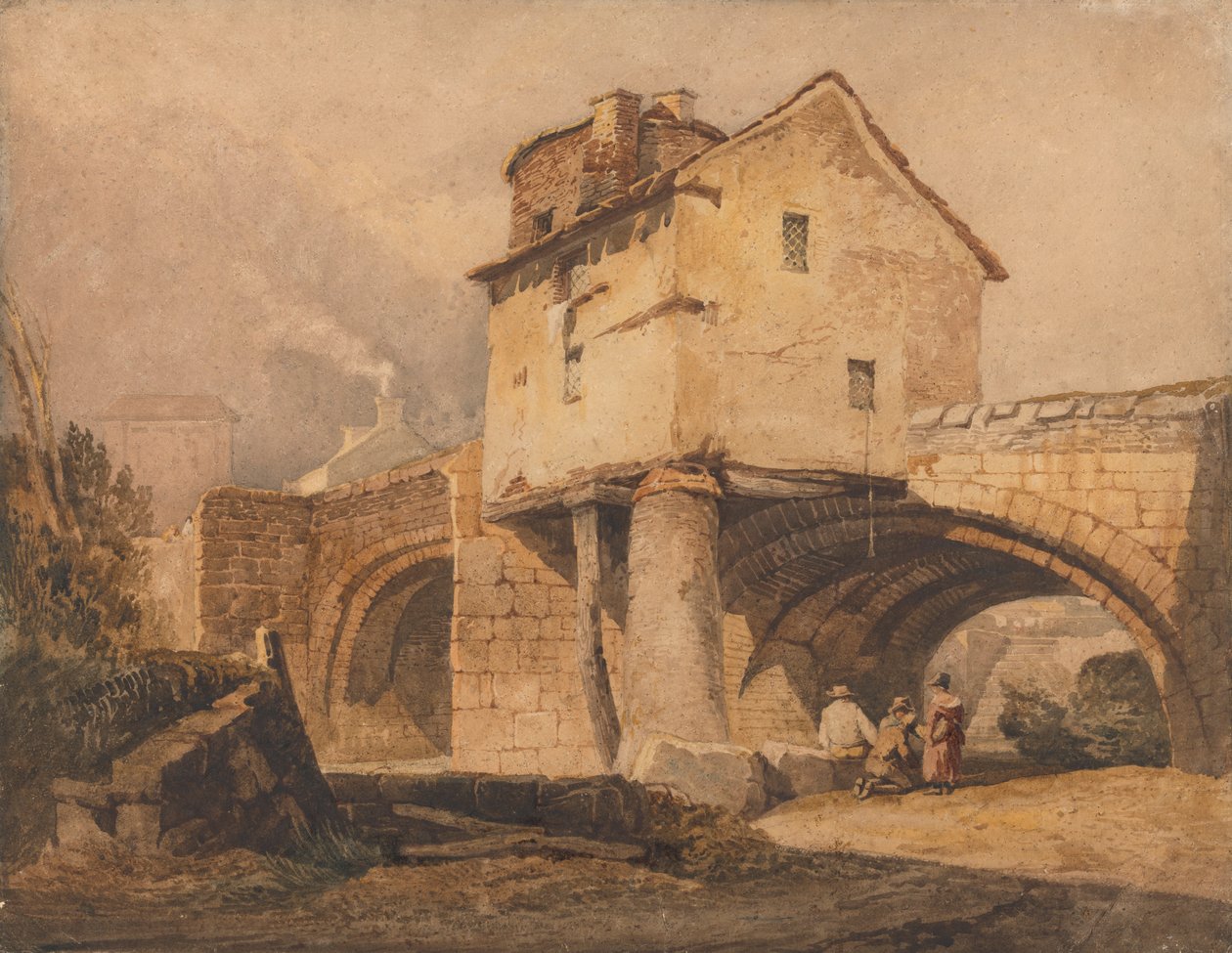 Monnow Bridge, Monmouthshire tekijältä Samuel Prout