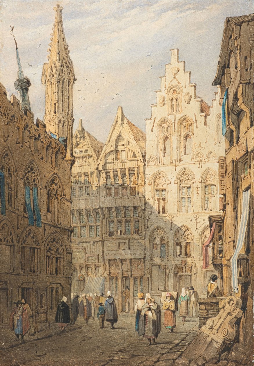 Ypres (akvarelli) tekijältä Samuel Prout