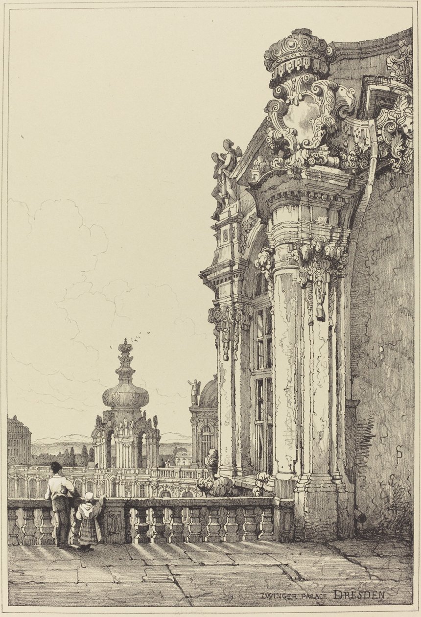 Zwingerin palatsi, Dresden tekijältä Samuel Prout