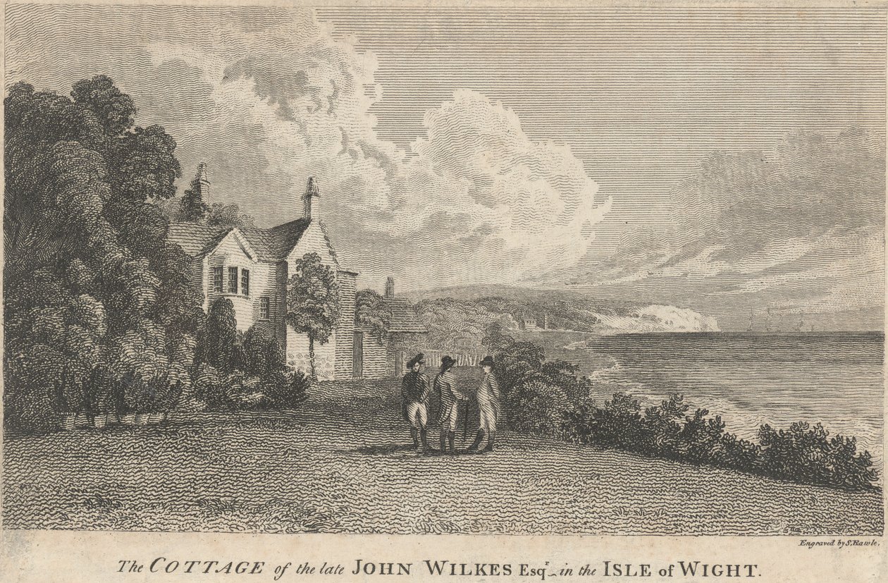 Edesmenneen John Wilkesin mökki, Esquire, Isle of Wight; sivu 94 (Nide 3) tekijältä Samuel Rawle
