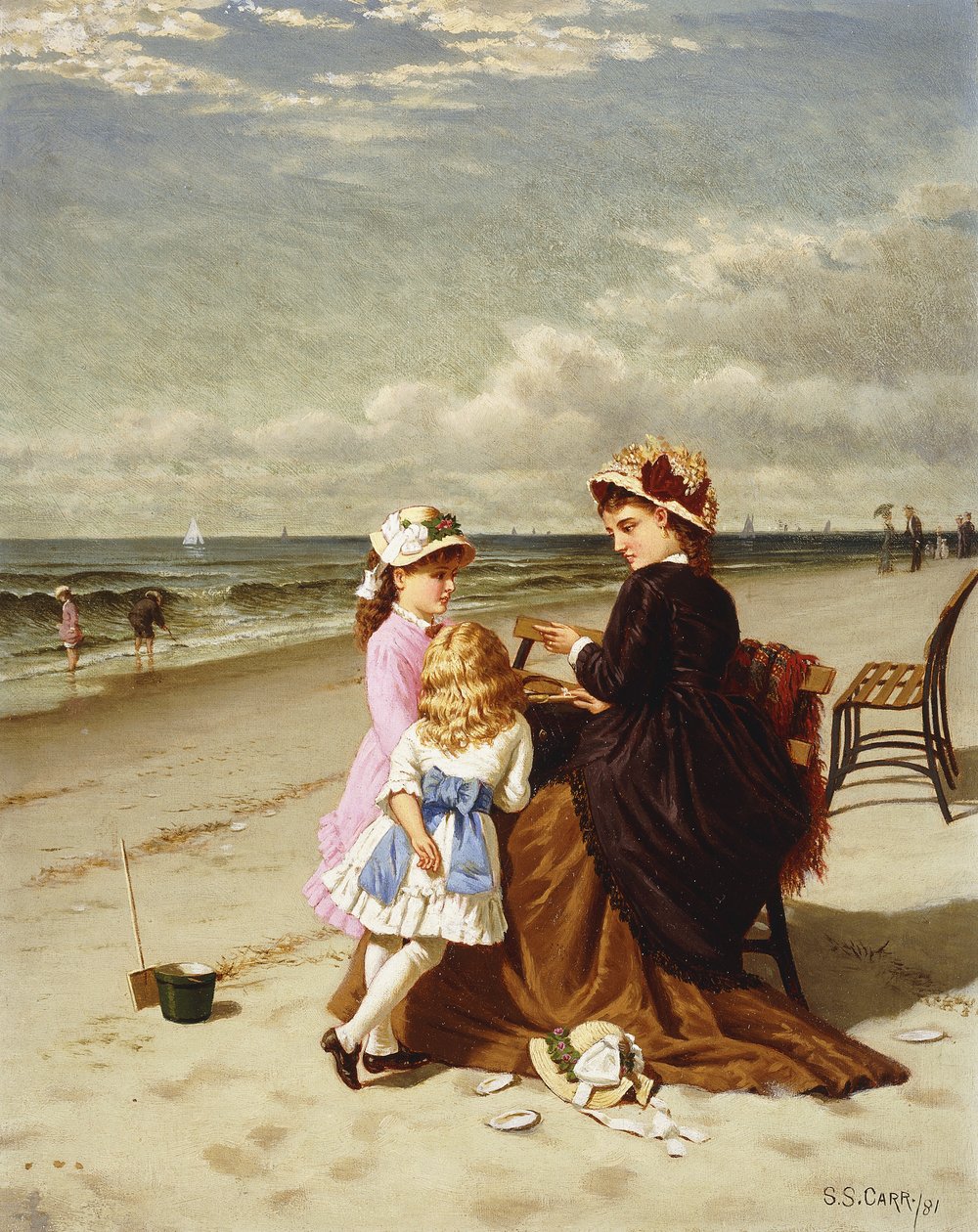 Meren rannalla, 1881 tekijältä Samuel S. Carr