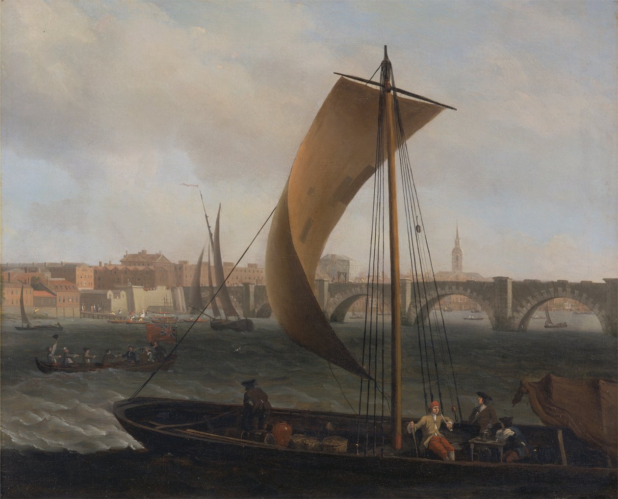 Näkymä Thamesille ja Westminster Bridge tekijältä Samuel Scott