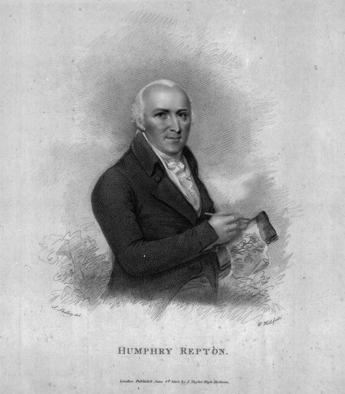 Humphry Repton, kaiverrus William Holl Sr, 1802 tekijältä Samuel Shelley