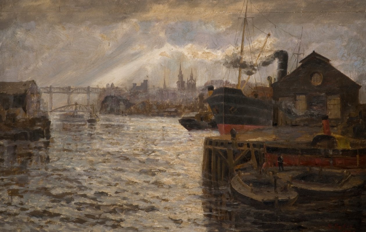 Tyne korkean tason sillalla, 1920 tekijältä Samuel Sykes
