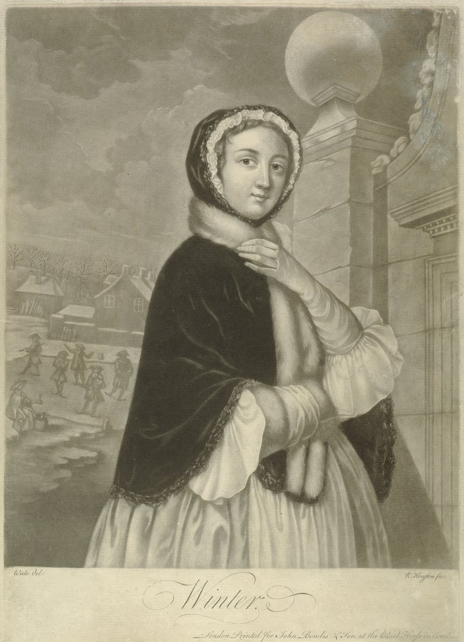 Talvi (mezzotint) tekijältä Samuel Wale