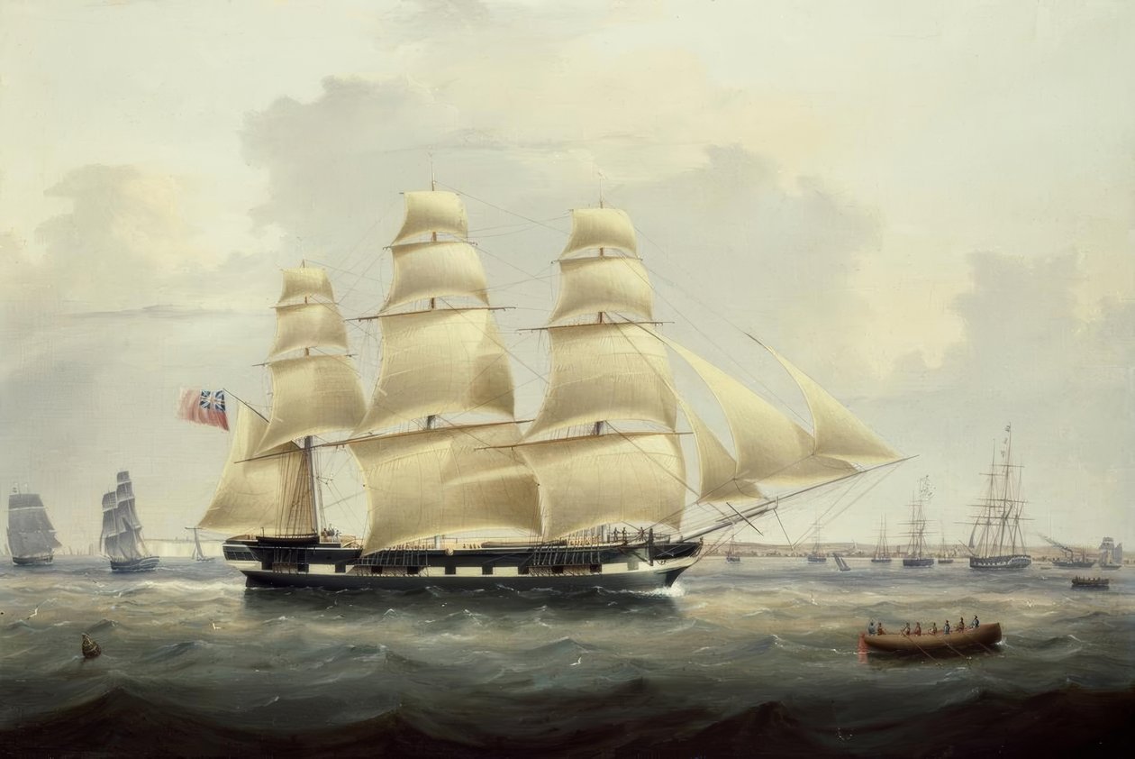 Brittiläinen kauppalaiva etelärannikolla tekijältä Samuel Walters