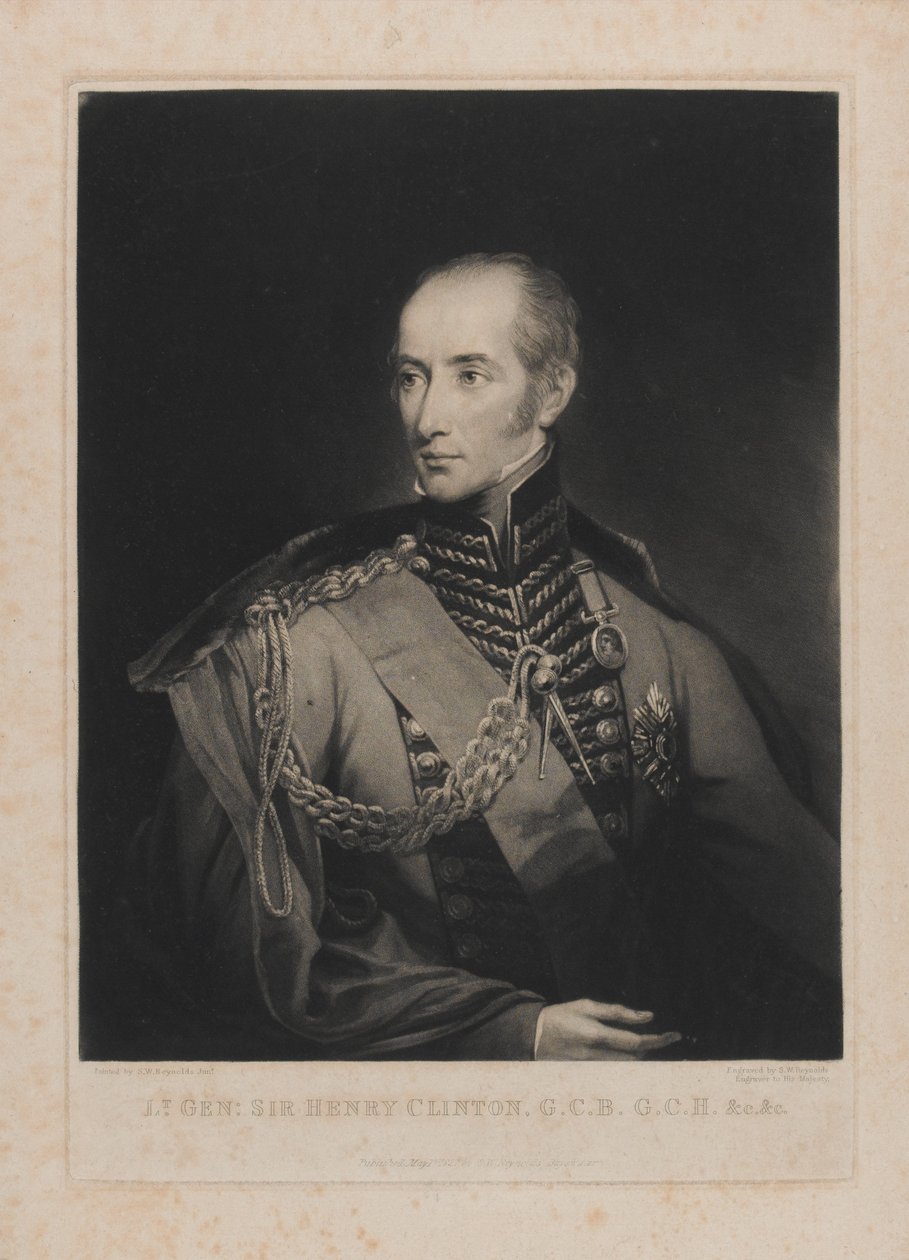 Kenraaliluutnantti Sir Henry Clinton, kaivertaja Samuel William Reynolds I (1773-1835) 1. toukokuuta 1827. tekijältä Samuel William II Reynolds