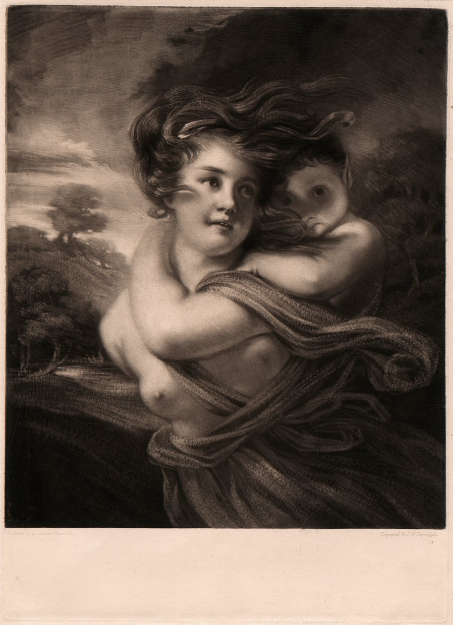 Neiti Emma Hart (jälkeenpäin Lady Hamilton) Bacchantena tekijältä Samuel William Reynolds