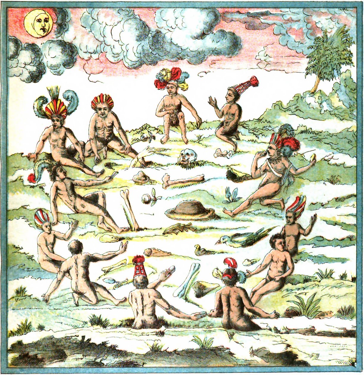 Champlain Länsi-Intia levy LIX - Intiaanien kertomus tekijältä Samuel de Champlain