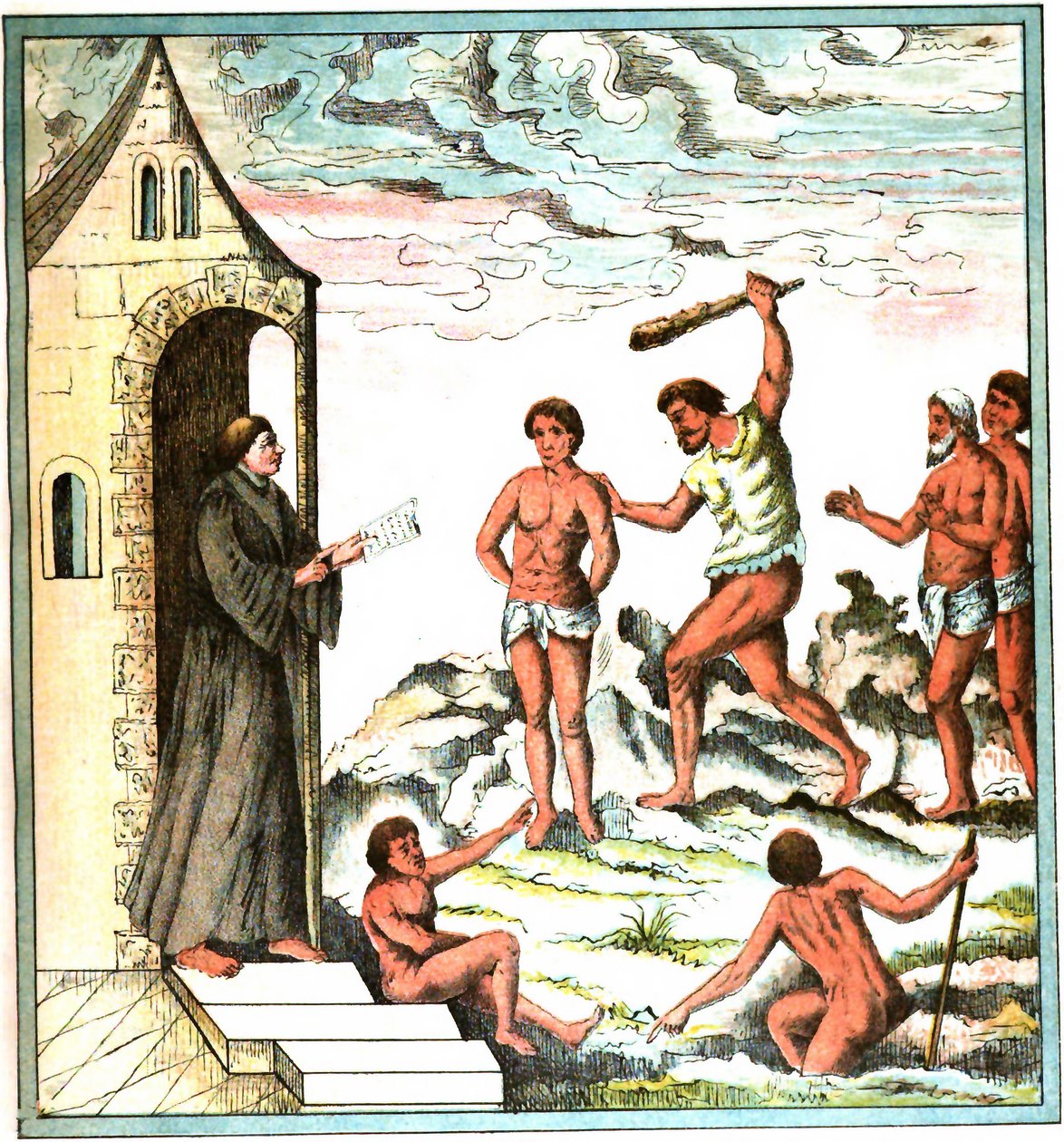 Champlain Länsi-Intia levy LXI - Kertomus intiaaneista tekijältä Samuel de Champlain
