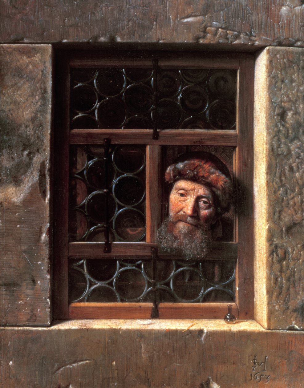 Mies ikkunassa, 1653 tekijältä Samuel van Hoogstraten