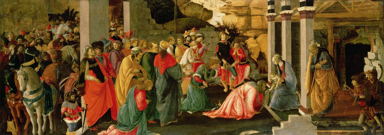 Adoration of the Magi, n.1470 (tempera paneelissa) tekijältä Sandro Botticelli