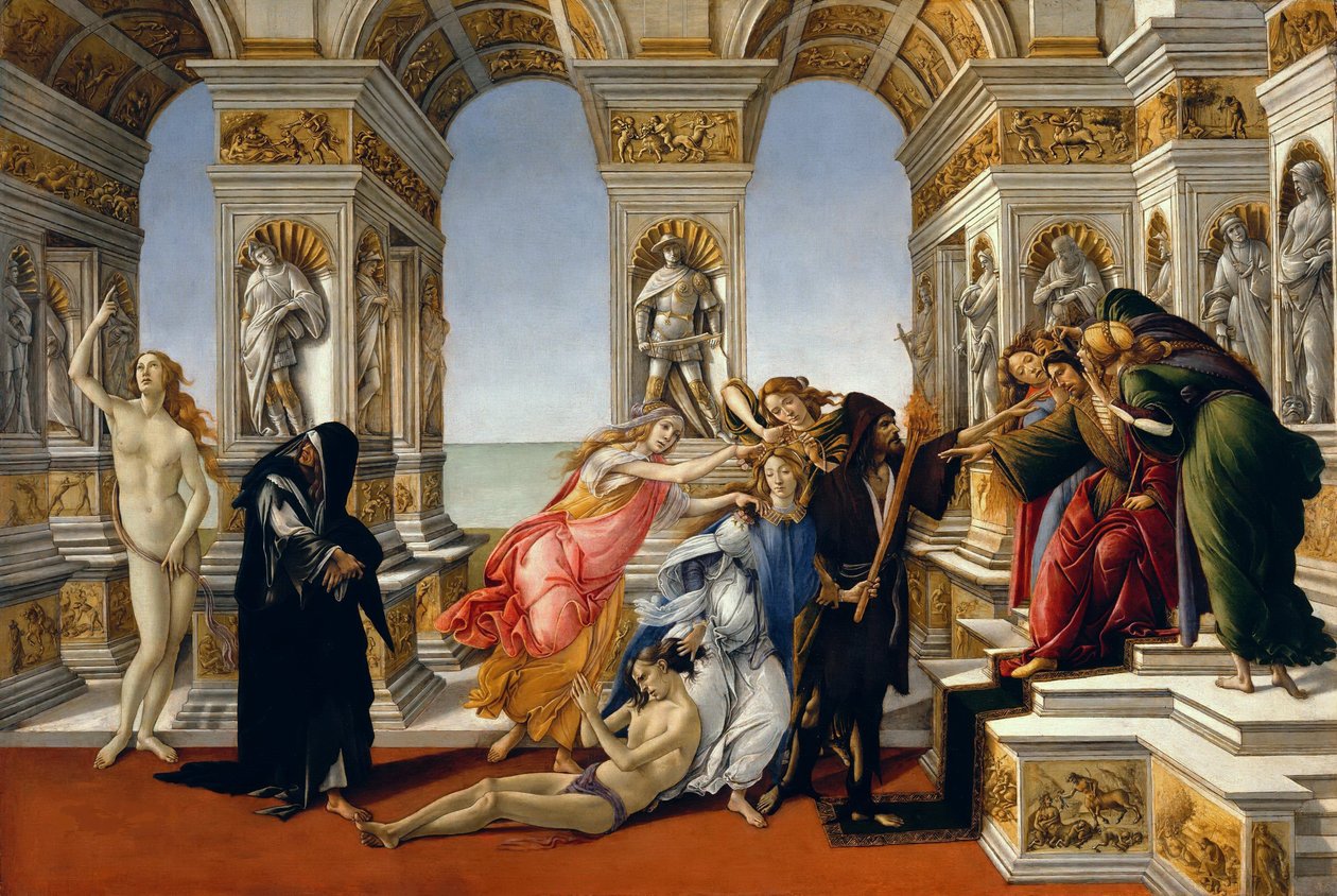 Calumny of Apelles, 1497-1498 tekijältä Sandro Botticelli