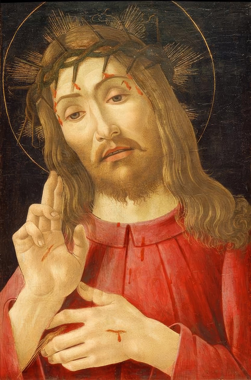 Christus als Schmerzensmann tekijältä Sandro Botticelli