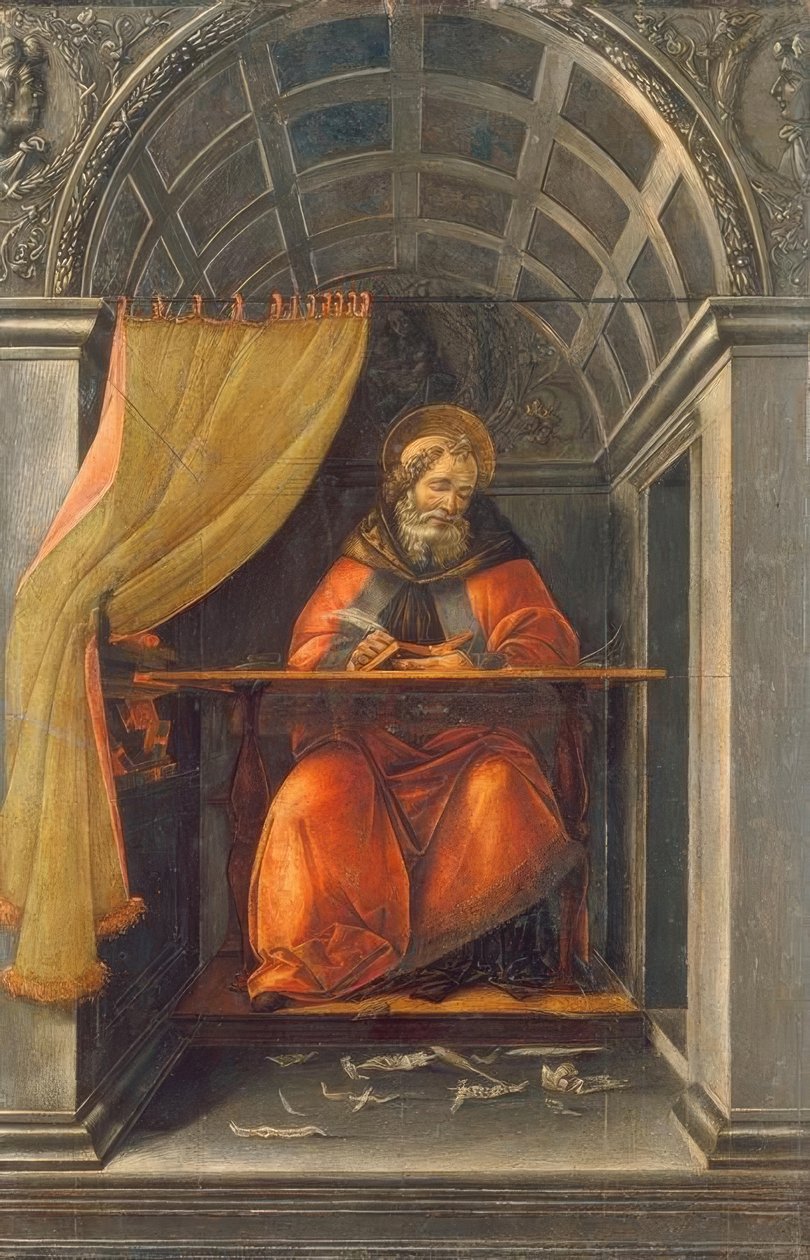 Der Heilige Augustinus in der Zelle tekijältä Sandro Botticelli