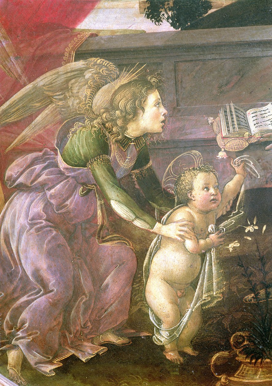 Yksityiskohta Madonna del Padiglionesta tekijältä Sandro Botticelli