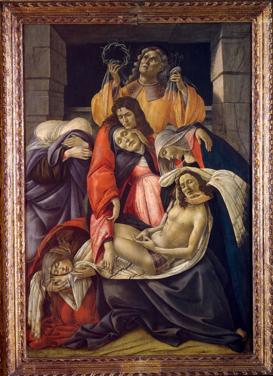 Valituslaulu kuolleesta Kristuksesta, n. 1490-1500 (öljy puulle) tekijältä Sandro Botticelli