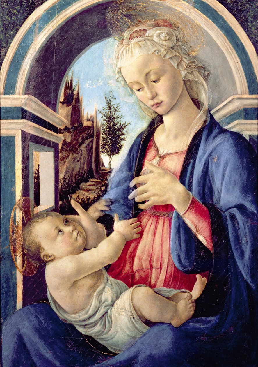 Madonna ja lapsi (paneeli) tekijältä Sandro Botticelli