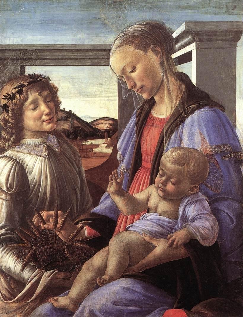 Madonna ja lapsi enkelin kanssa tekijältä Sandro Botticelli
