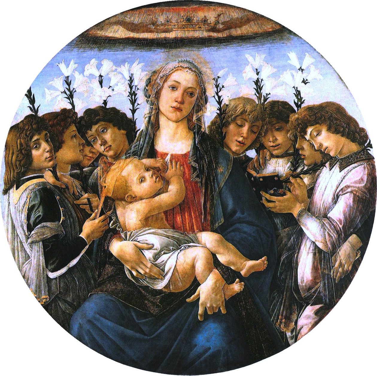 Madonna mit dem Kind ja Singenden Engeln tekijältä Sandro Botticelli