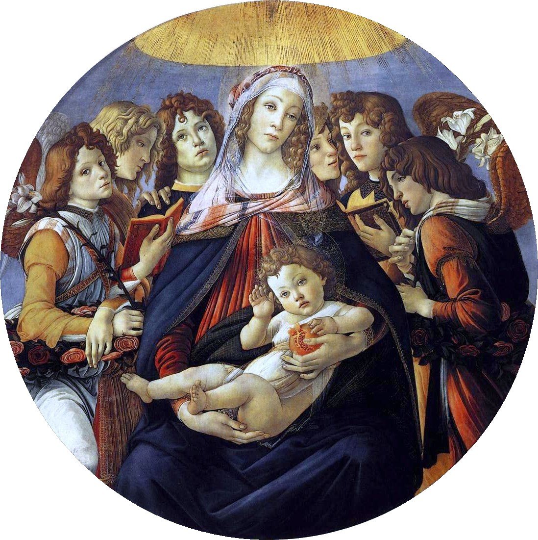 Madonna granaattiomenasta tekijältä Sandro Botticelli