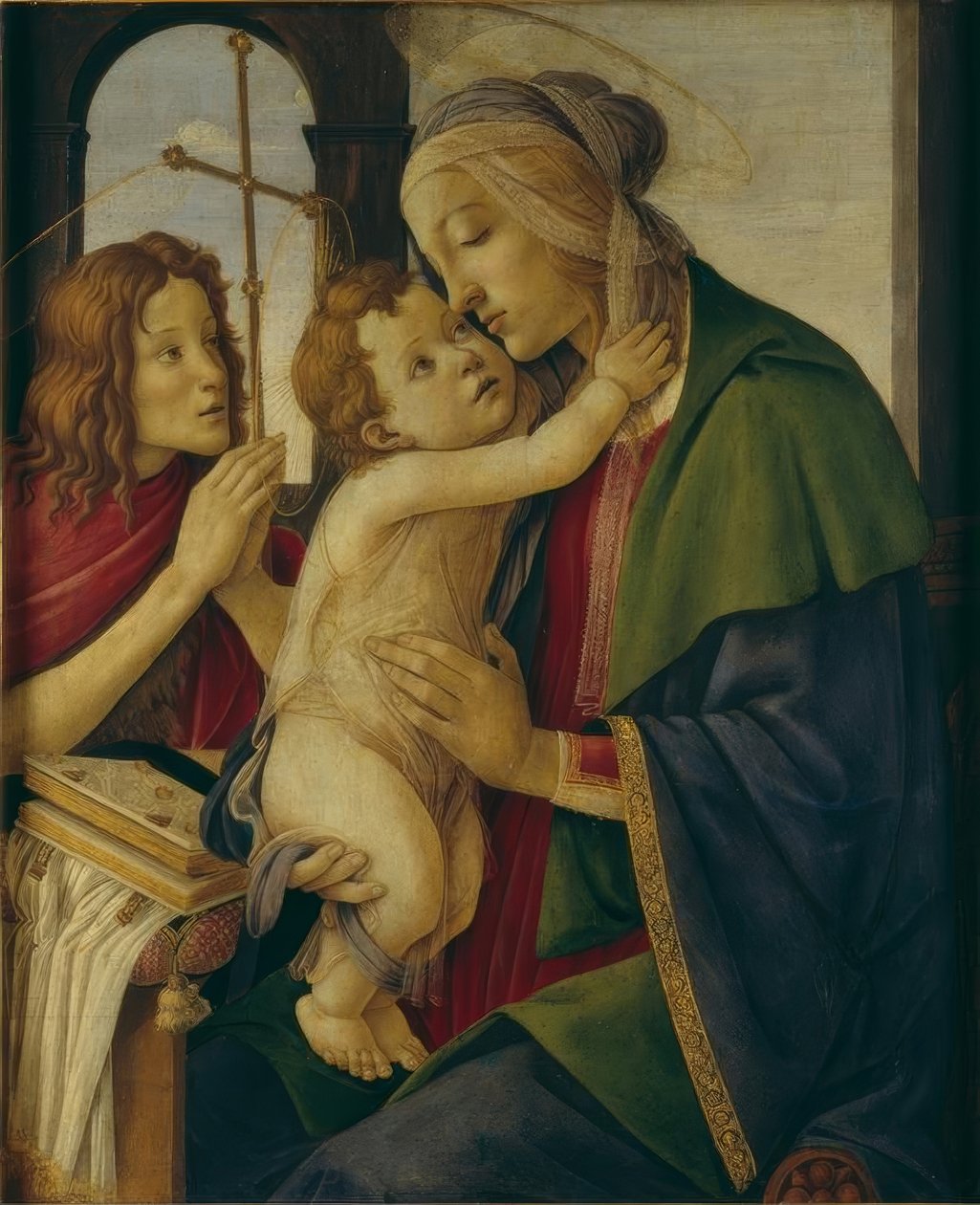 Maria mit Kind und dem Johannesknaben tekijältä Sandro Botticelli