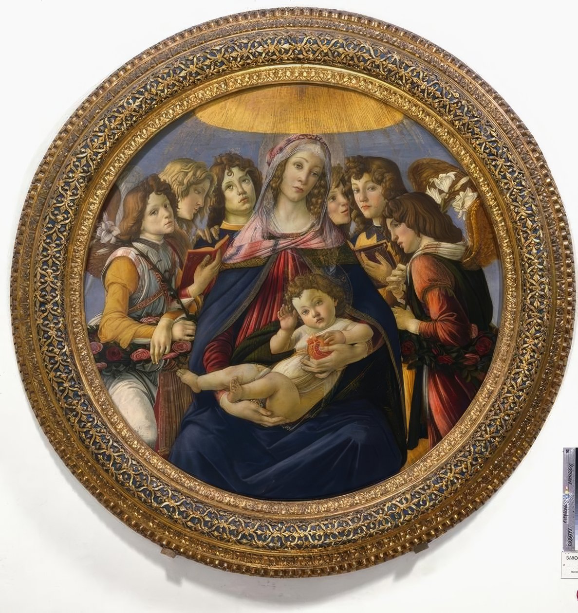 Maria mit dem Kinde und sechs Engeln tekijältä Sandro Botticelli