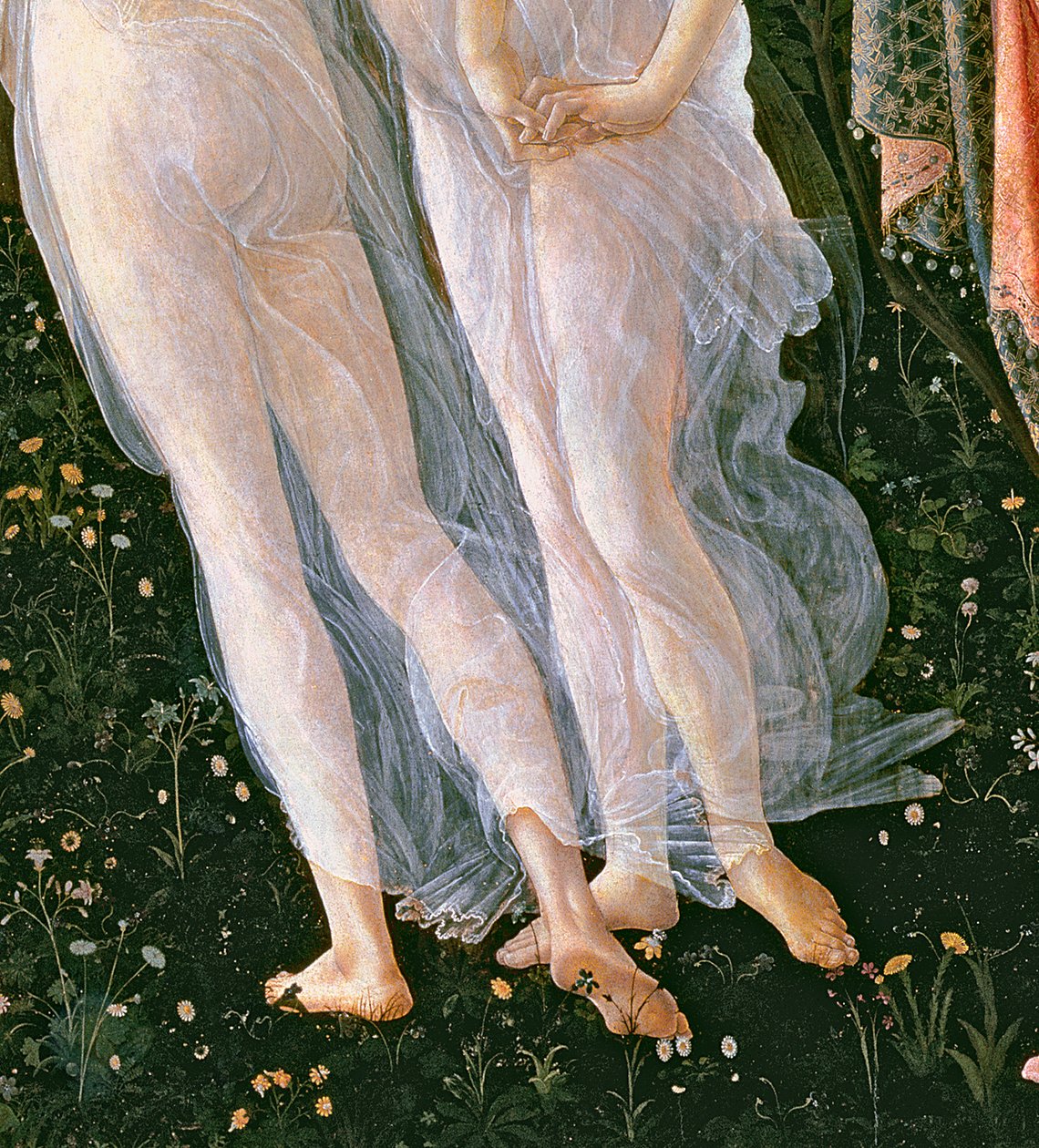 Primavera, n.1478, tempera paneelille, yksityiskohta 558:sta tekijältä Sandro Botticelli