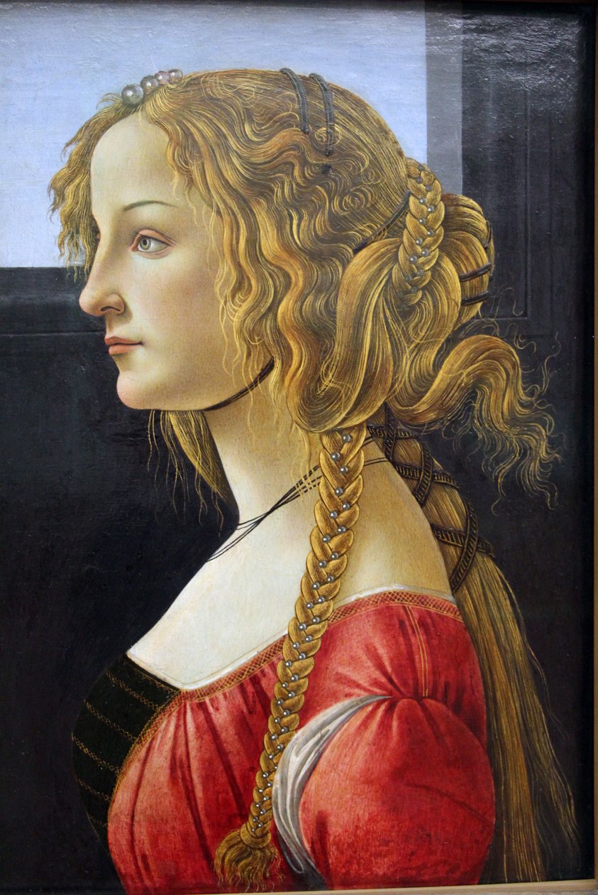 Nuoren naisen profiilikuva tekijältä Sandro Botticelli