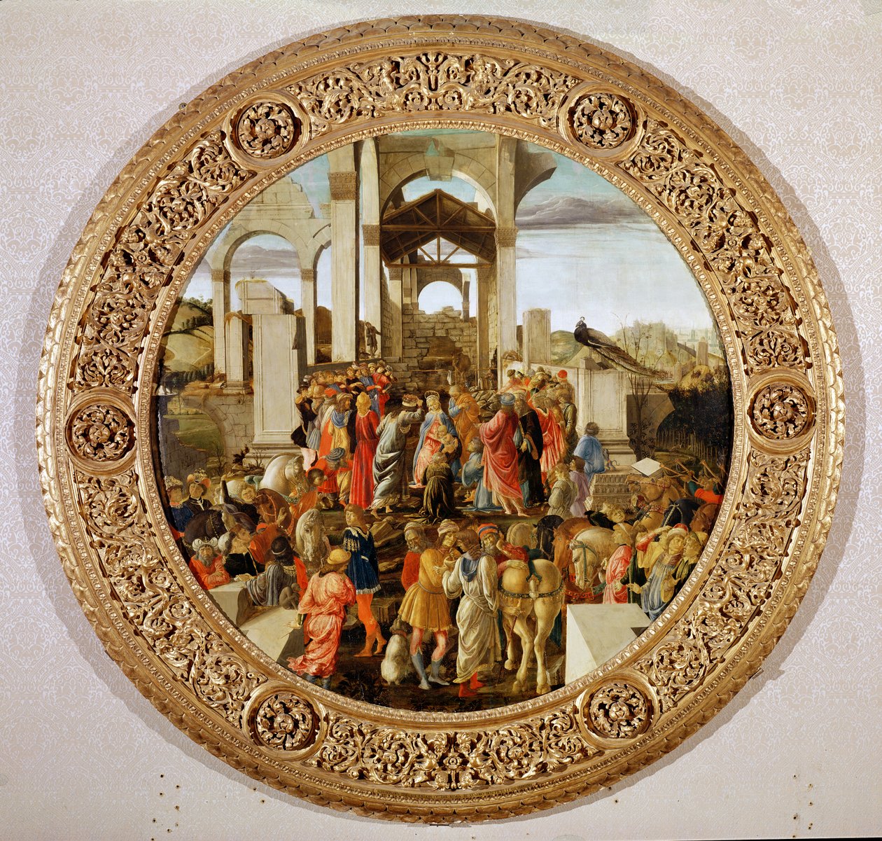 Kuninkaiden palvonta, n.1470-75 (tempera taululle) (katso lisätietoja 186450-186451). tekijältä Sandro Botticelli