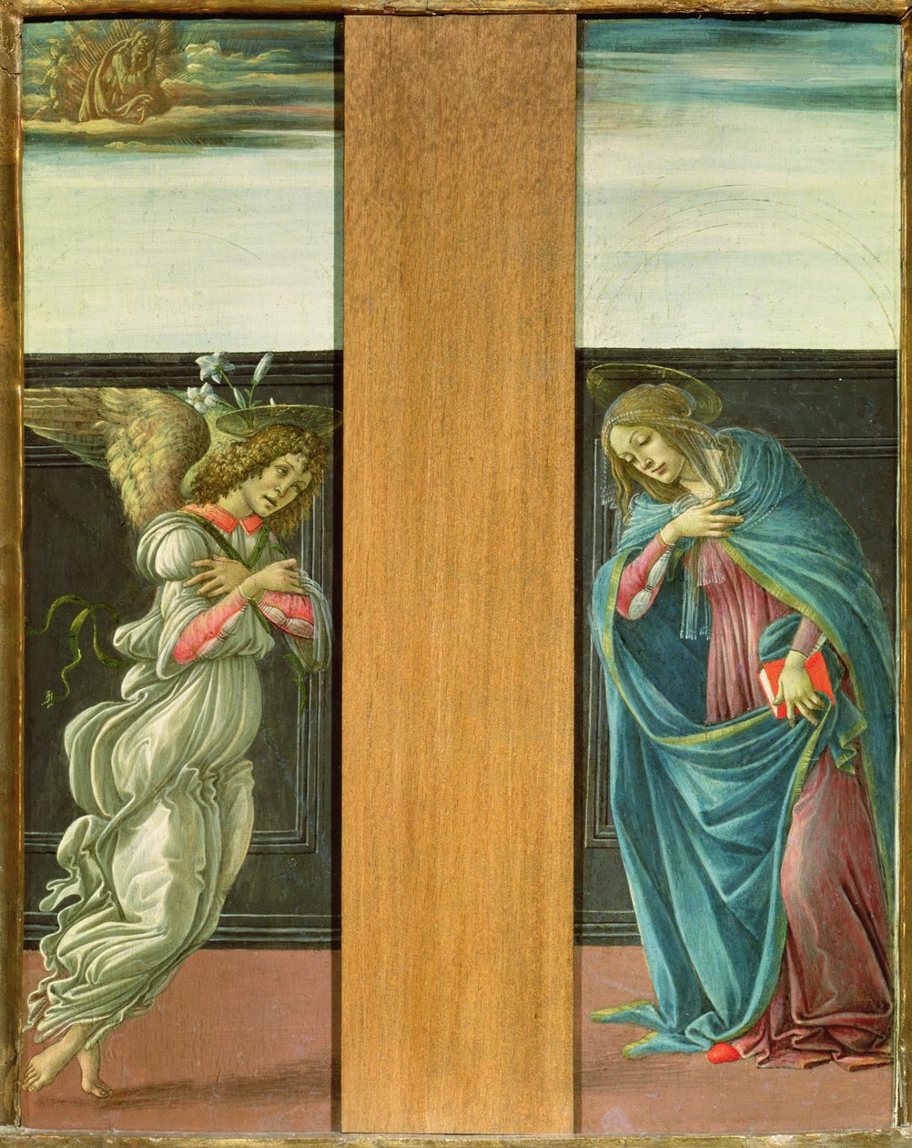 Marian ilmestys (tempera paneelille) tekijältä Sandro Botticelli