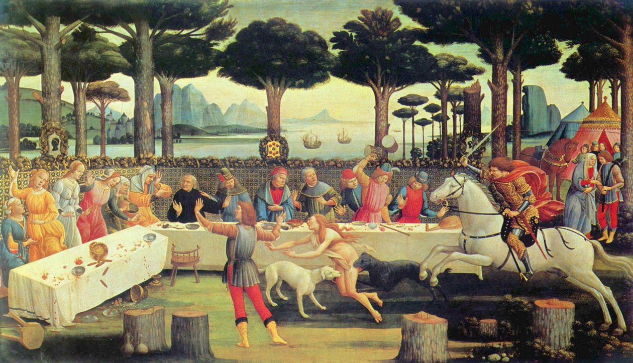Juhla mäntymetsässä tekijältä Sandro Botticelli