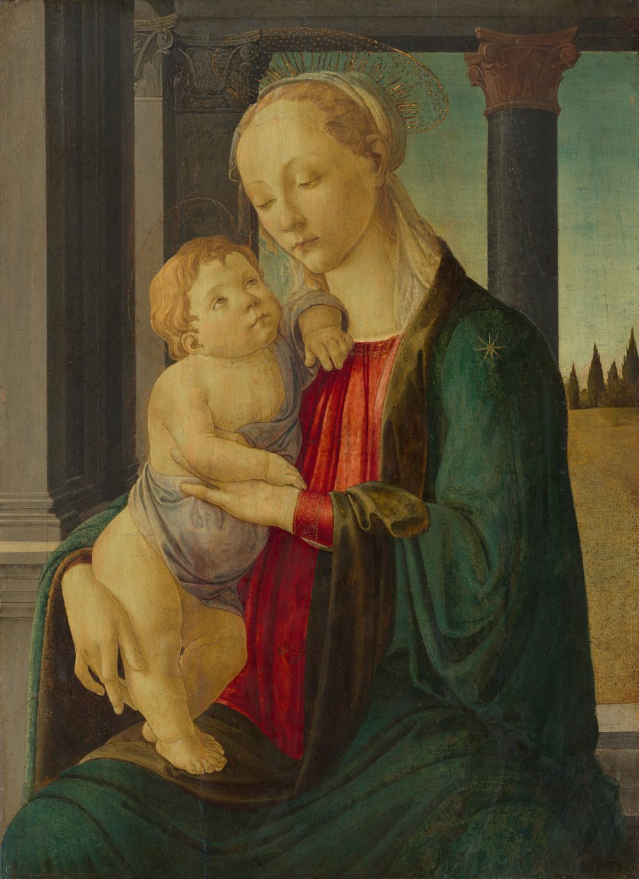 Madonna ja lapsi, n. 1467 (tempera paneelissa) tekijältä Sandro Botticelli