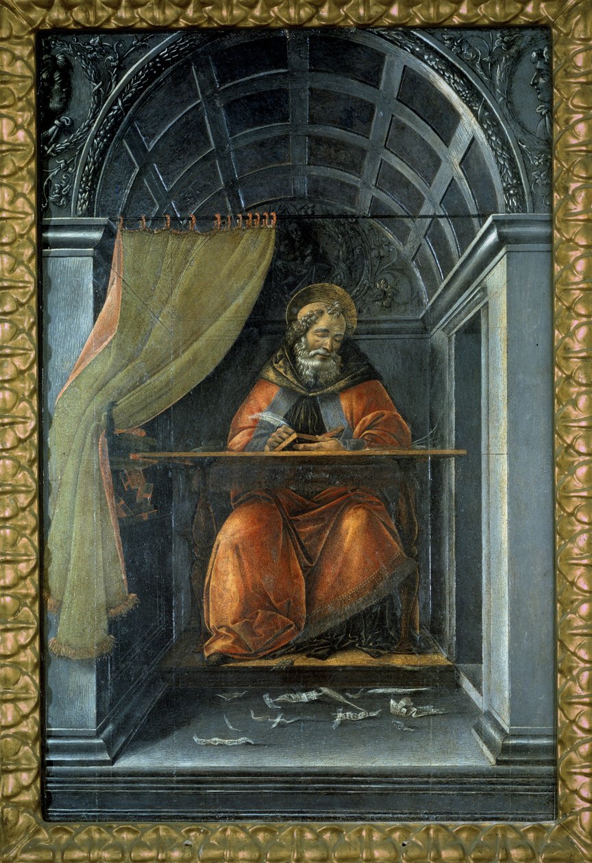 Pyhä Augustinus sellissään tekijältä Sandro (1444/5 1510) Botticelli