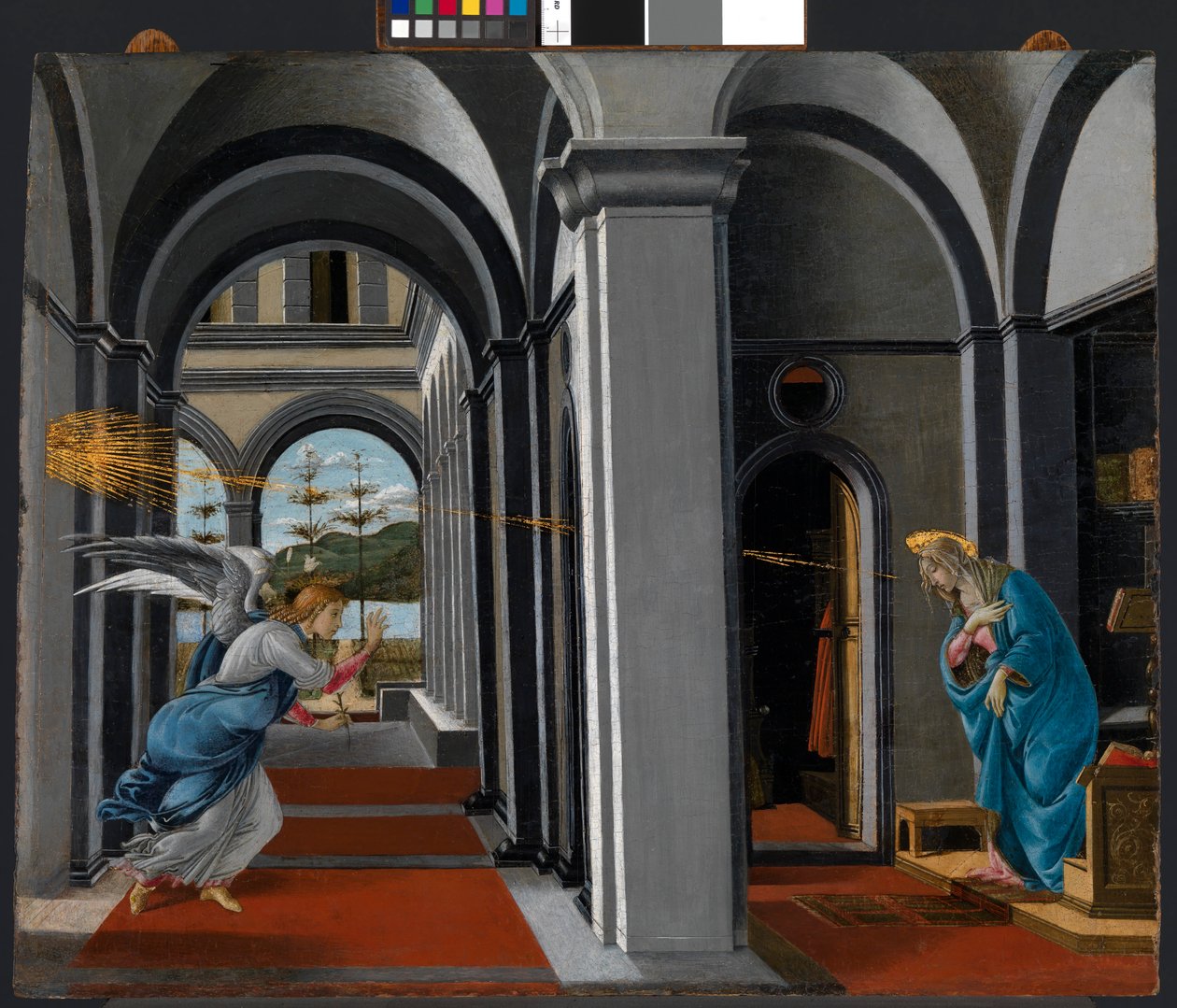 The Annunciation, n. 1490 (tempera paneelissa) tekijältä Sandro (1444/5 1510) Botticelli