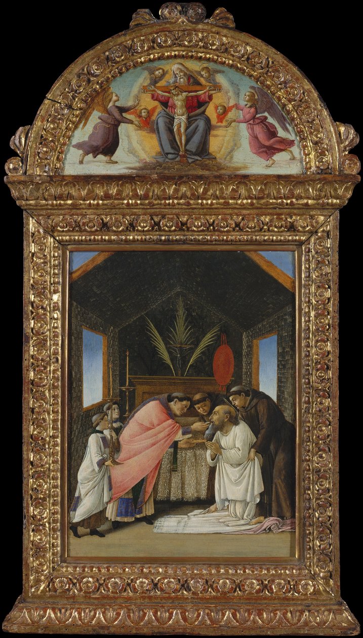Pyhän Hieromon viimeinen ehtoollinen, n. 1490 (tempera ja kulta puulla) tekijältä Sandro Botticelli