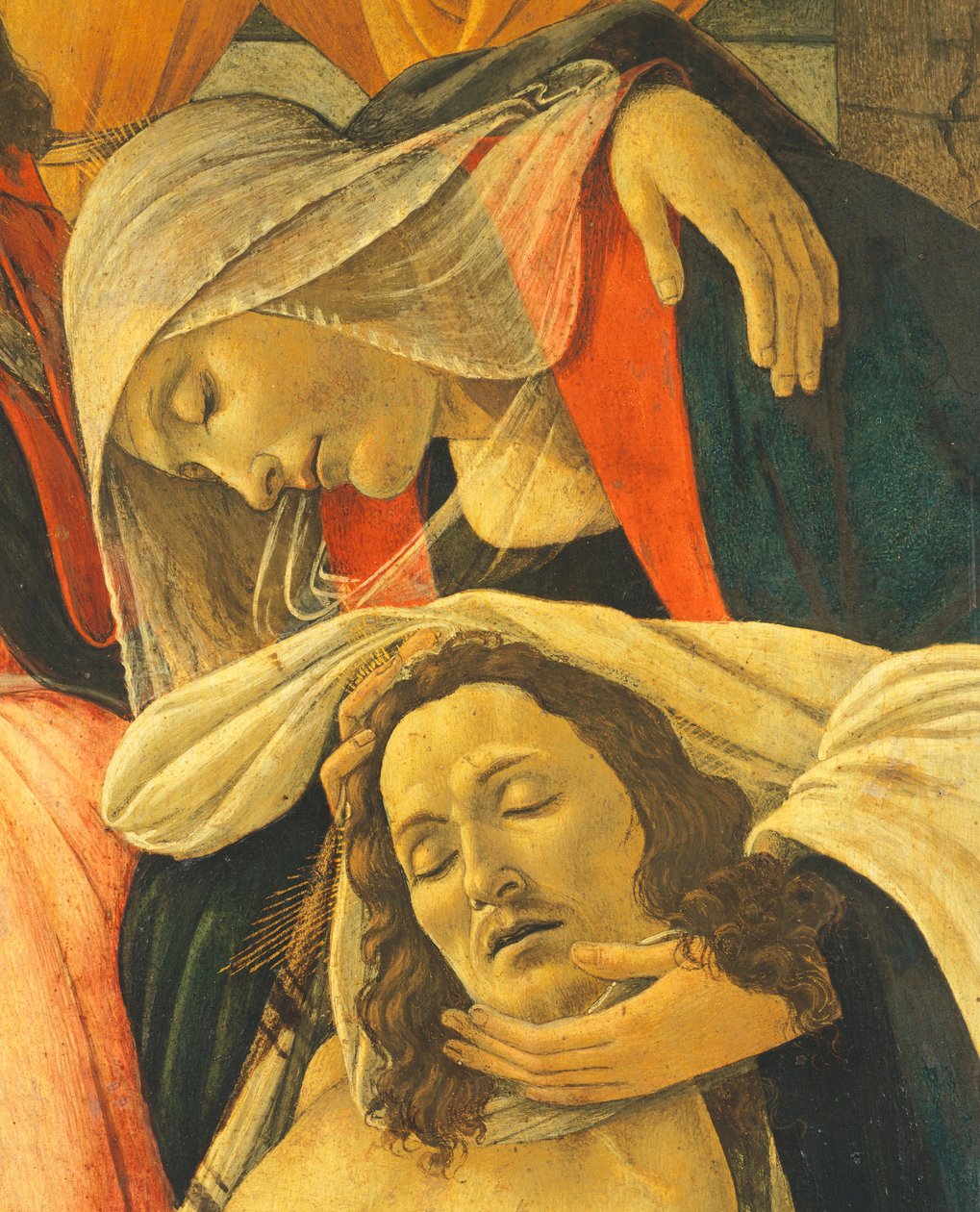 Valituslaulu kuolleesta Kristuksesta, n. 1490-1500 (tempera paneelissa) (yksityiskohta) tekijältä Sandro Botticelli