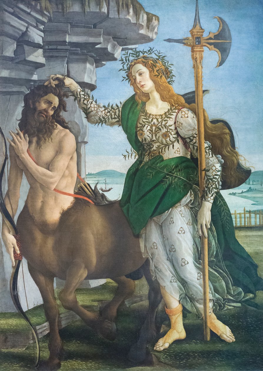 Pallas ja kentauri tekijältä Sandro Botticelli