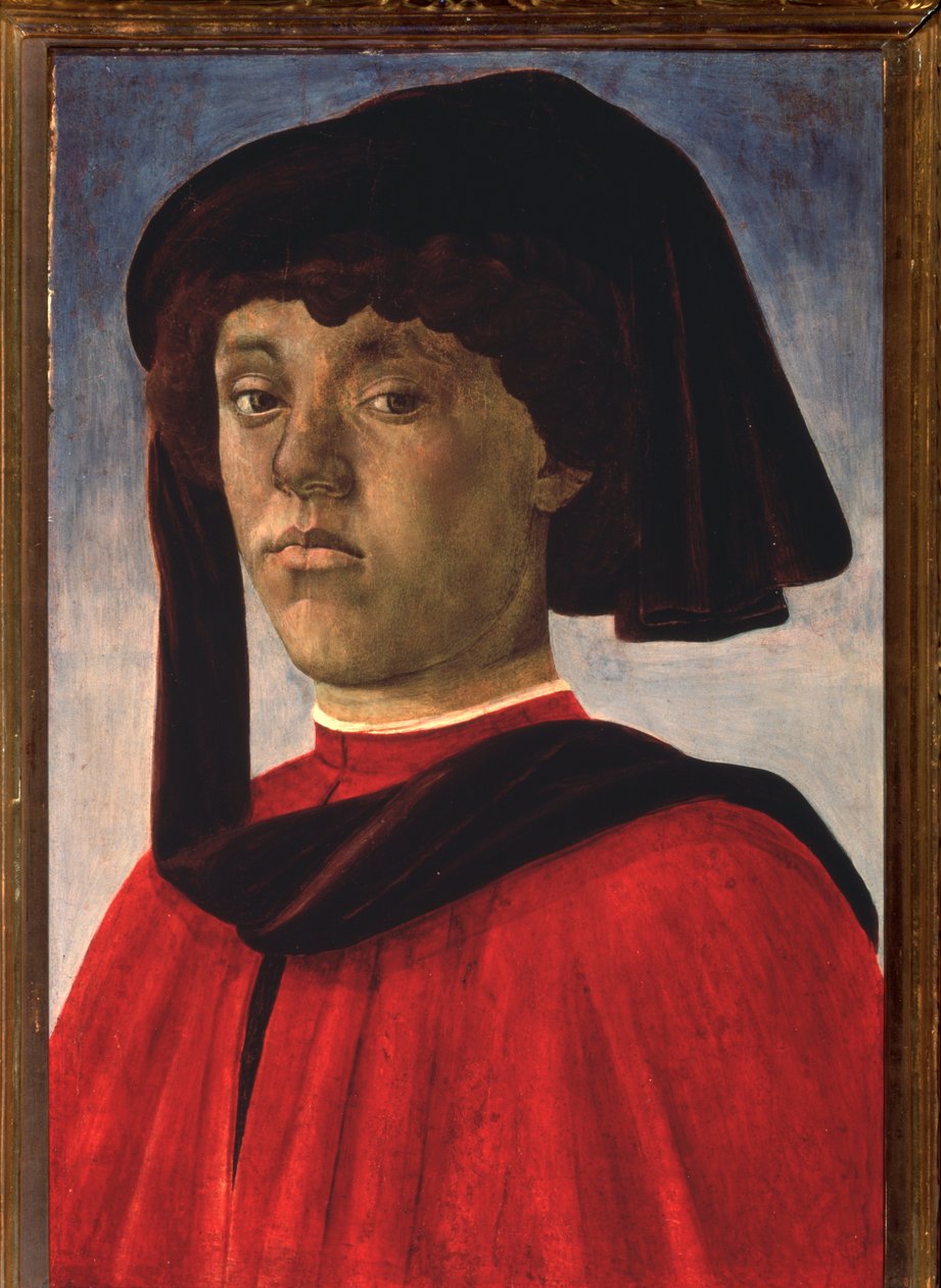 Muotokuva nuoresta miehestä baretin kanssa (maalaus, n. 1470) tekijältä Sandro Botticelli