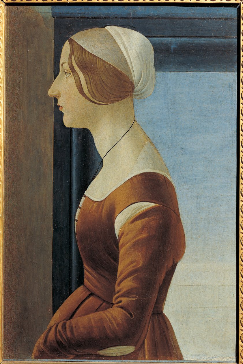 Nuoren naisen muotokuva (Simonetta Vespucci tai Clarice (Clarisse) Orsini), noin 1475 (maalaus) tekijältä Sandro (1444/5 1510) Botticelli