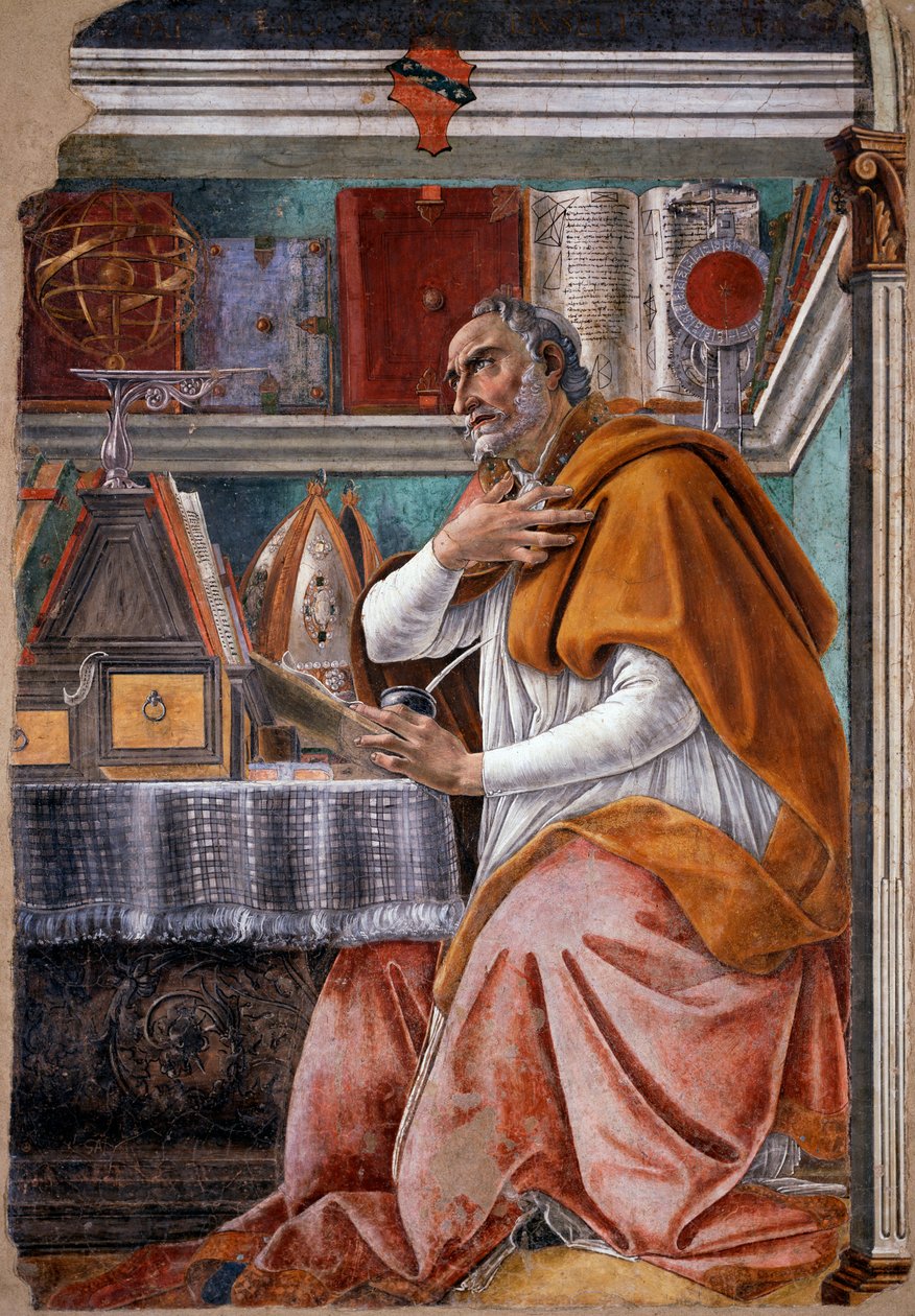 Pyhä Augustinus (fresko tekijältä Sandro Botticelli