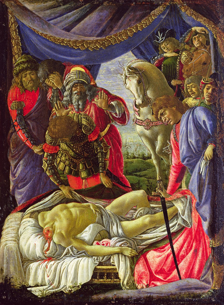 Holofernesin ruumiin löytö (tempera paneelissa) tekijältä Sandro Botticelli