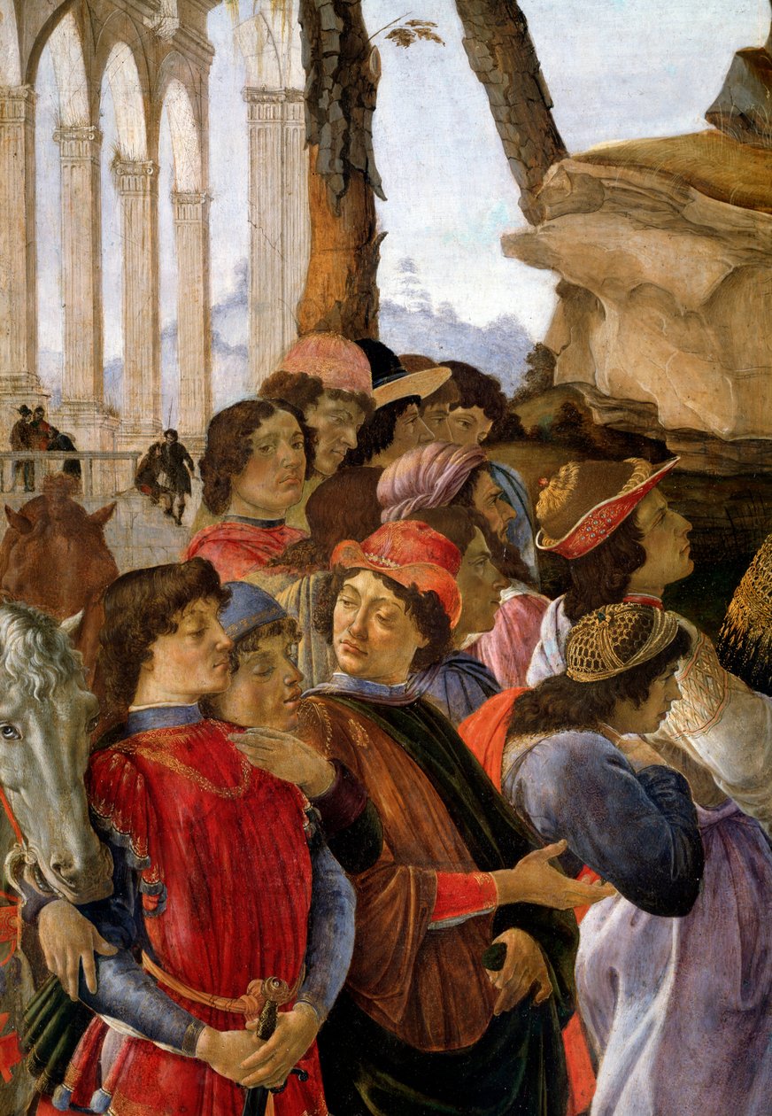 Taikkojen ihailu, yksityiskohta tekijältä Sandro Botticelli