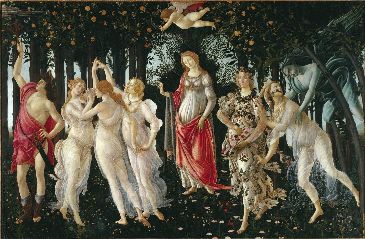 Jousi (Detail) - tempera onwood tekijältä Sandro Botticelli