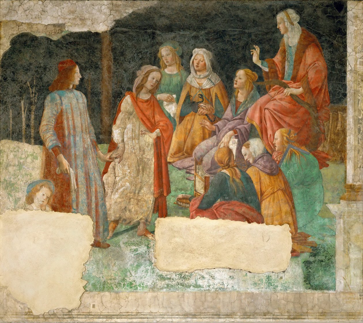 Nuori mies esitelty seitsemään vapaaseen taiteeseen, 1484-1486 tekijältä Sandro Botticelli